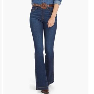 New With Tags Spanx Flare Jeans Midnight Shade, Size Large